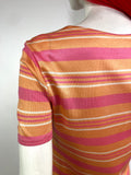 1960s vintage sherbet candy striped Mod dolly dress / Twiggy / Carnaby / Biba
