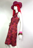1960s vintage psychedelic flower Mod shift dress / Dollybird / 70s Hippie / linen / cotton