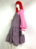 1970s vintage St. Michael floral cotton pinafore dress / Cottagecore / 60s / UK10
