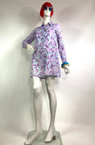 1960s vintage Mod flower pop shirt mini dress / 70s / Dollybird / Biba / summer dress