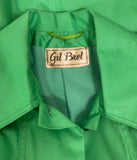 1960s 70s vintage apple green trench jacket / mini mac / Mod / Rain mac / Twiggy