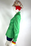1960s 70s vintage apple green trench jacket / mini mac / Mod / Rain mac / Twiggy