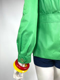 1960s 70s vintage apple green trench jacket / mini mac / Mod / Rain mac / Twiggy