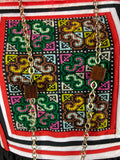 1970s vintage hippie cotton smock midi dress  / Lux hippie / boho chic / tapestry