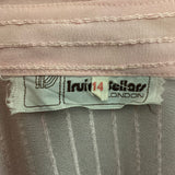 Irvine Sellars 1970s vintage pale pink blouse / Biba / Bus Stop / Mod / Space Age