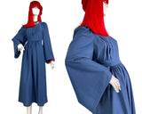 1960s 70s Ossie Clark style vintage Kaftan maxi dress / Hippie / Biba / Bus Stop / Lee Bender