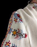 1960s 70s vintage  traditional embroidered cotton shift dress / Folklore / Hippie / Boho