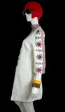1960s 70s vintage  traditional embroidered cotton shift dress / Folklore / Hippie / Boho