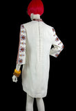 1960s 70s vintage  traditional embroidered cotton shift dress / Folklore / Hippie / Boho