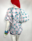 1970s vintage floral tunic smock top / blouse / Jeff Banks / Bus Stop / Hippy / Mod