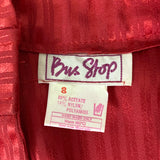 Bus Stop 1970s vintage lipstick red satin jumpsuit / pant suit / Disco / Lee Bender