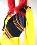 Vintage 1970s mexicana Hippie / festival waistcoat & skirt set Charlie Girl / Boho