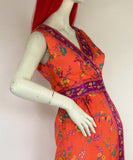 1960s go go floral hostess jumpsuit /  hippie / psych / 70s Festival / Japan / palazzo / Vogue
