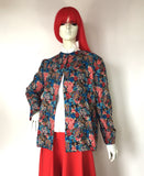 Liberty jacket Vintage 1980s does 40s wool Liberty swing jacket / rose print