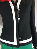 1960s vintage "Diorling" by Christian DIOR blazer / jacket / Mod / monochrome