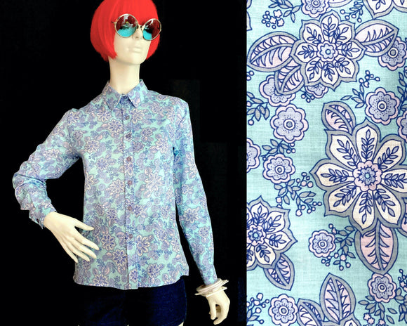 1960s vintage Fairy Ring paisley shirt / Psych / Mod / Syd Barrett / Small Faces