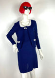 1960s vintage Marcel Fenez Mod linen dress set / Jackie O. / The Crown / posh