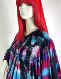 1960s vintage tie dye smock tunic balloon sleeve shirt / 70s / Hippie Festival / Woodstock