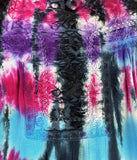 1960s vintage tie dye smock tunic balloon sleeve shirt / 70s / Hippie Festival / Woodstock