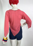1970s vintage llama embroidery cheese cloth smock top / tunic / hippie / Festival / Hippy