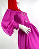 1970s vintage Tina Warren jersey maxi dress / Disco / Studio 54 / balloon sleeves