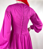 1970s vintage Tina Warren jersey maxi dress / Disco / Studio 54 / balloon sleeves
