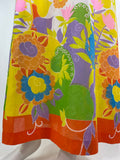 1960s vintage flower print psychedelic maxi dress / Flower power / 70s / summer dress