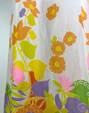 1960s vintage flower print psychedelic maxi dress / Flower power / 70s / summer dress