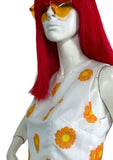 1960s vintage flower print psychedelic maxi dress / Flower power / 70s / summer dress