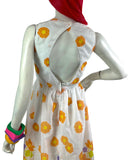 1960s vintage flower print psychedelic maxi dress / Flower power / 70s / summer dress