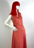 1970s QUAD vintage striped cotton maxi dress / 60s / 40s / summer dress / candy stripes