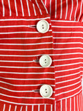 1970s QUAD vintage striped cotton maxi dress / 60s / 40s / summer dress / candy stripes