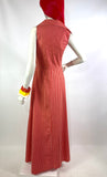 1970s QUAD vintage striped cotton maxi dress / 60s / 40s / summer dress / candy stripes