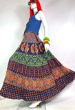 1970s vintage Indian Cotton Wrap Skirt / Hippie / Festival / Boho / 60s / Folk / Woodstock