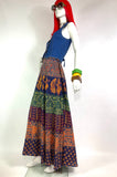 1970s vintage Indian Cotton Wrap Skirt / Hippie / Festival / Boho / 60s / Folk / Woodstock