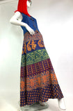 1970s vintage Indian Cotton Wrap Skirt / Hippie / Festival / Boho / 60s / Folk / Woodstock