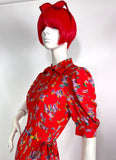 1970s vintage Deco inspired midi dress / Biba / Clobber / Bus Stop / Lee Bender / 40s