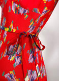 1970s vintage Deco inspired midi dress / Biba / Clobber / Bus Stop / Lee Bender / 40s