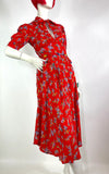 1970s vintage Deco inspired midi dress / Biba / Clobber / Bus Stop / Lee Bender / 40s