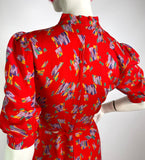 1970s vintage Deco inspired midi dress / Biba / Clobber / Bus Stop / Lee Bender / 40s