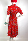 1970s vintage Deco inspired midi dress / Biba / Clobber / Bus Stop / Lee Bender / 40s
