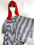 Clobber 1970s vintage psychedelic dress / angel sleeves / festival / Jeff Banks / Stevie Nicks