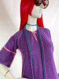 1960s vintage space age indian cotton dress / Suzon Dejardin / Mod / Made in India