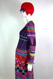 Vera Mont Paris 1960s vintage Pop Art Mod maxi dress / Peggy Moffitt / Op Art / Colour block