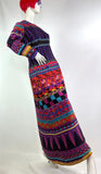 Vera Mont Paris 1960s vintage Pop Art Mod maxi dress / Peggy Moffitt / Op Art / Colour block