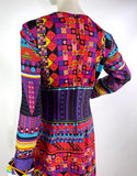 Vera Mont Paris 1960s vintage Pop Art Mod maxi dress / Peggy Moffitt / Op Art / Colour block