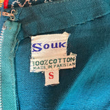 1960s embroidered Souk cotton kaftan / Hippie / Festival / Woodstock / Made in Pakistan