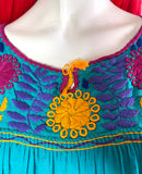 1970s vintage hippie Mexicana cotton boho blouse / Hippie / Penny Lane / Almost Famous
