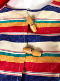 1970s vintage Richard Shops striped denim cape / Mod / spring coat / Festival