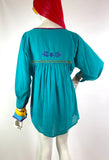 1970s vintage hippie Mexicana cotton boho blouse / Hippie / Penny Lane / Almost Famous